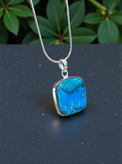 Turquoise Boho Pendant (Without Chain)