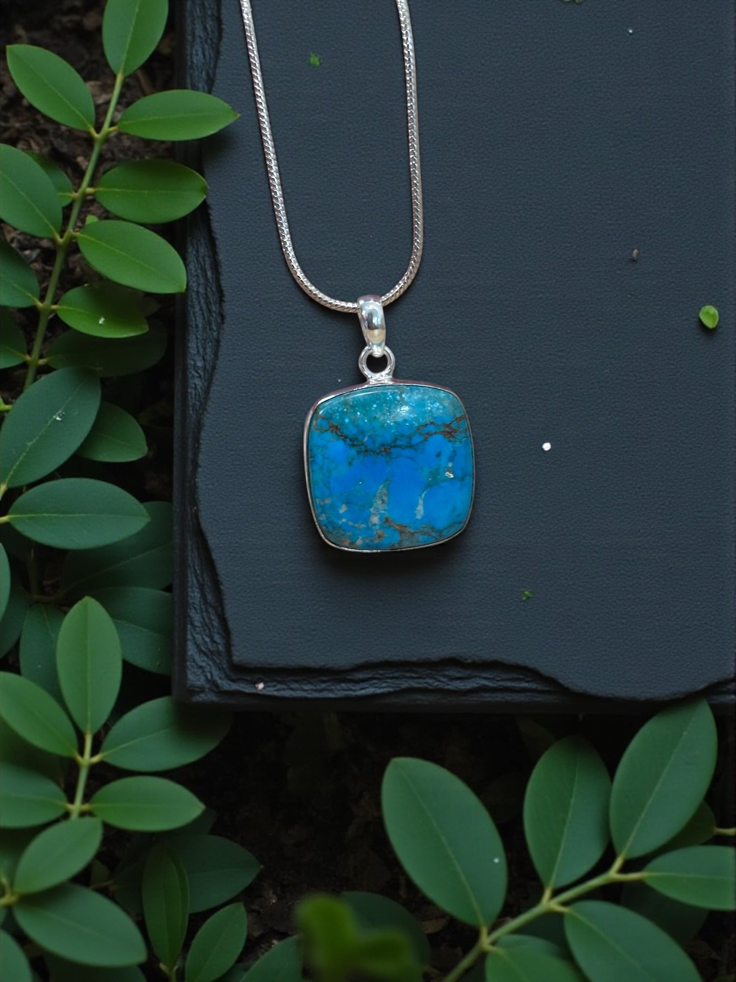 Turquoise Boho Pendant (Without Chain)