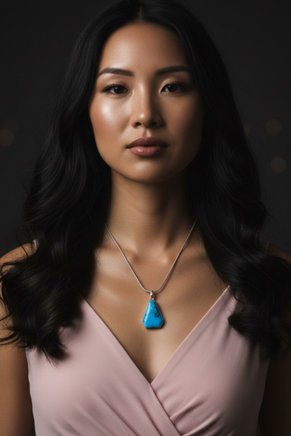 Turquoise Boho Pendant (Without Chain)