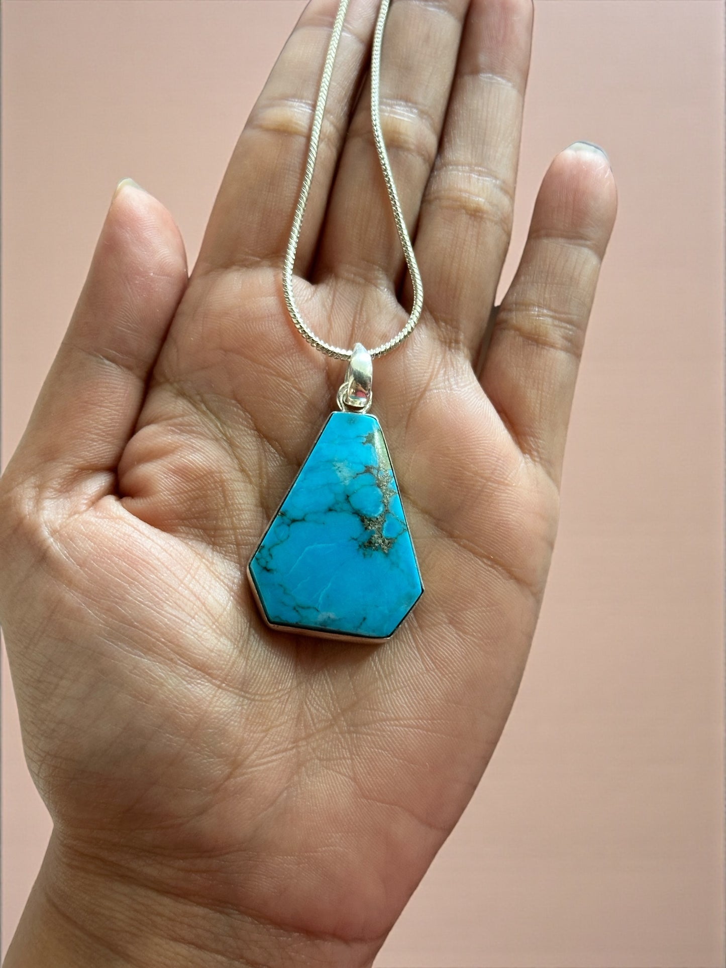 Turquoise Boho Pendant (Without Chain)