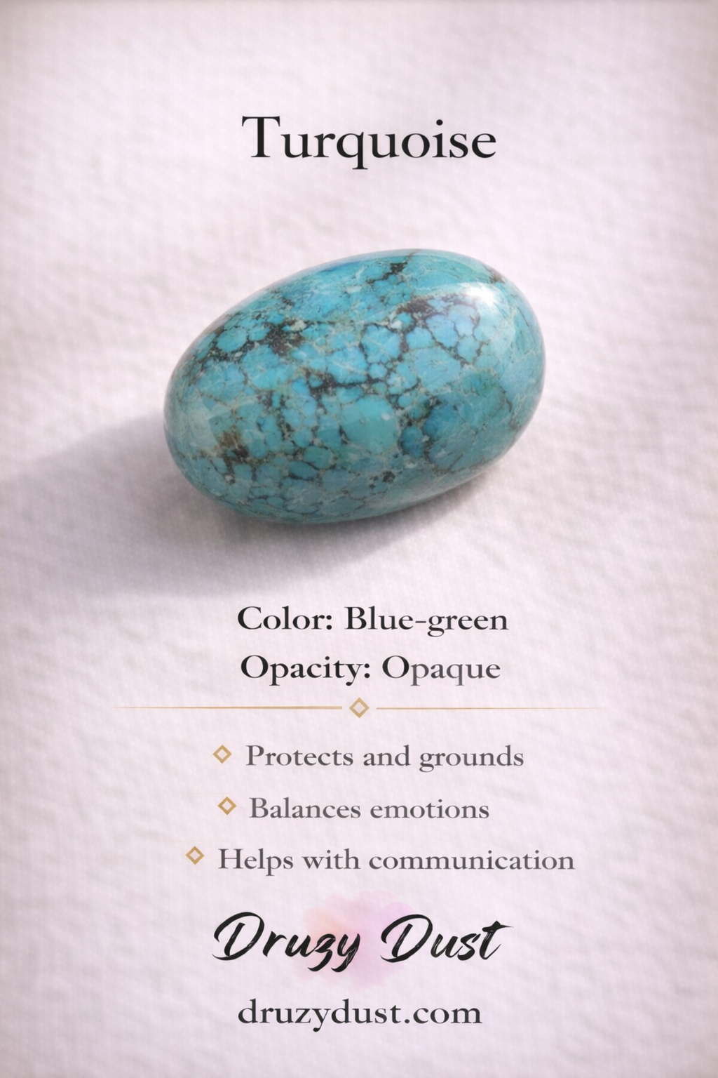 Turquoise Boho Pendant (Without Chain)