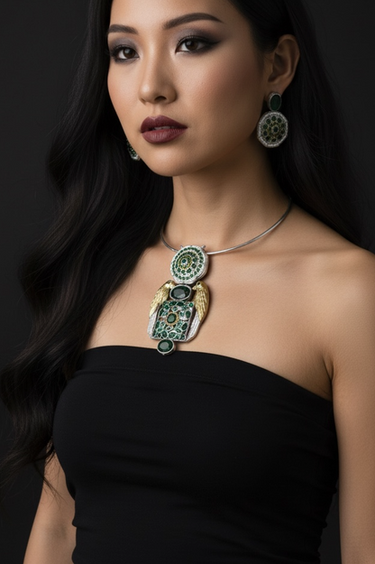 Dual Tone Pakshi Hasli Set