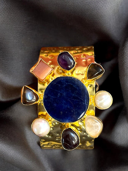 Blue Lapis Lazuli Eternity Cuff