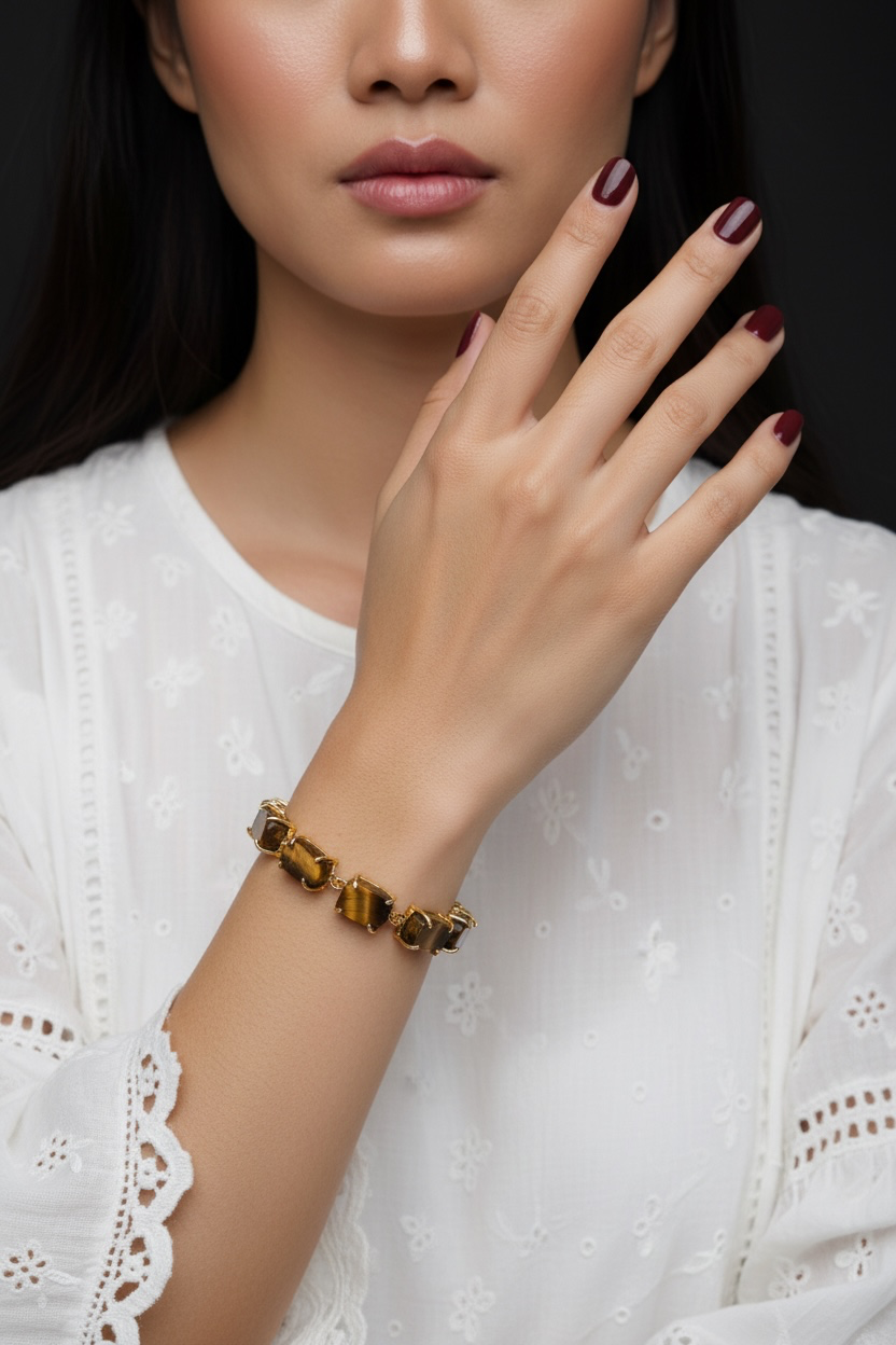 Brown Tiger's Eye Stone Saisha Bracelet