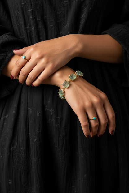 Green Fluorite Stone Saisha Bracelet