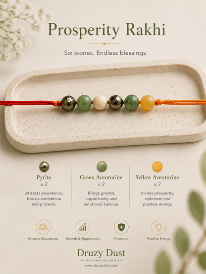 Gemstone Rakhi Combo Set Of 3