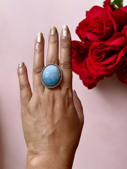 Natural Stone Chunky Adjustable Ring
