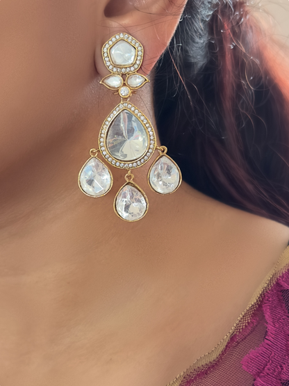 Tasha Moissanite Polki Earrings