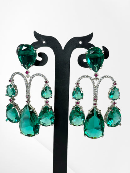 Chandelier CZ Cocktail Party Earrings