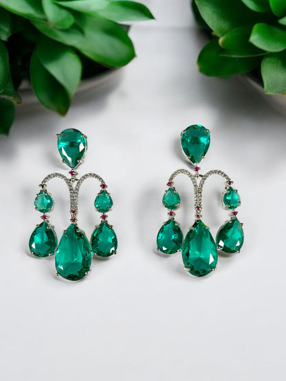 Chandelier CZ Cocktail Party Earrings