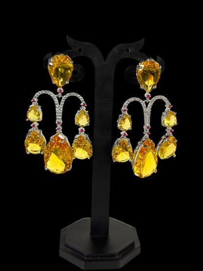 Chandelier CZ Cocktail Party Earrings