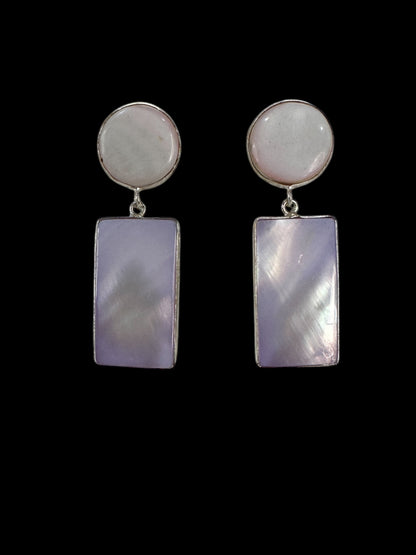 Lilac Shell Classic Earrings