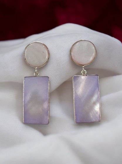 Lilac Shell Classic Earrings