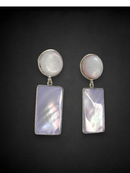 Lilac Shell Classic Earrings