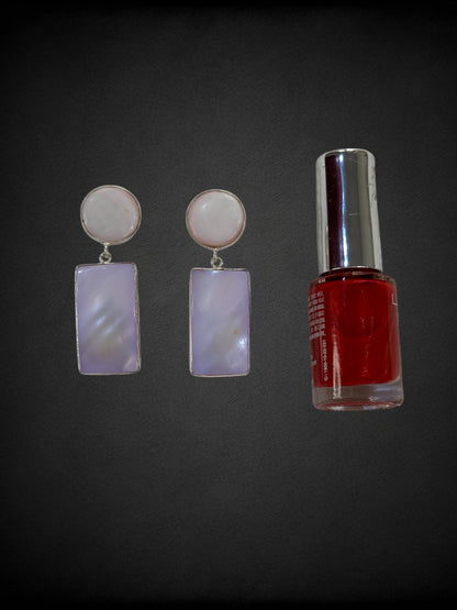 Lilac Shell Classic Earrings