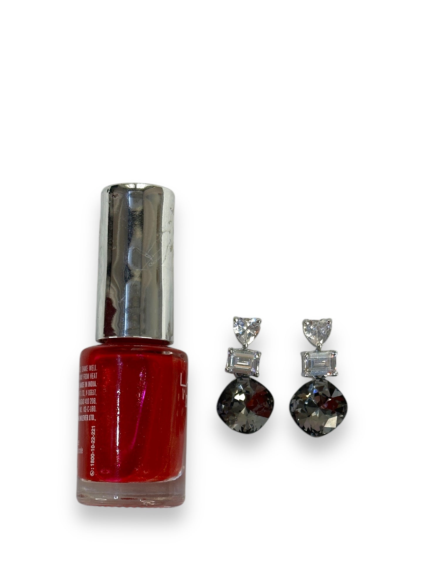 Black Swarovski Drop Studs