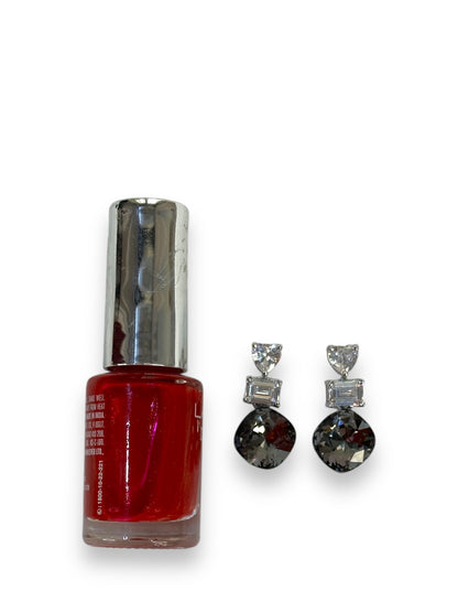 Black Swarovski Drop Studs