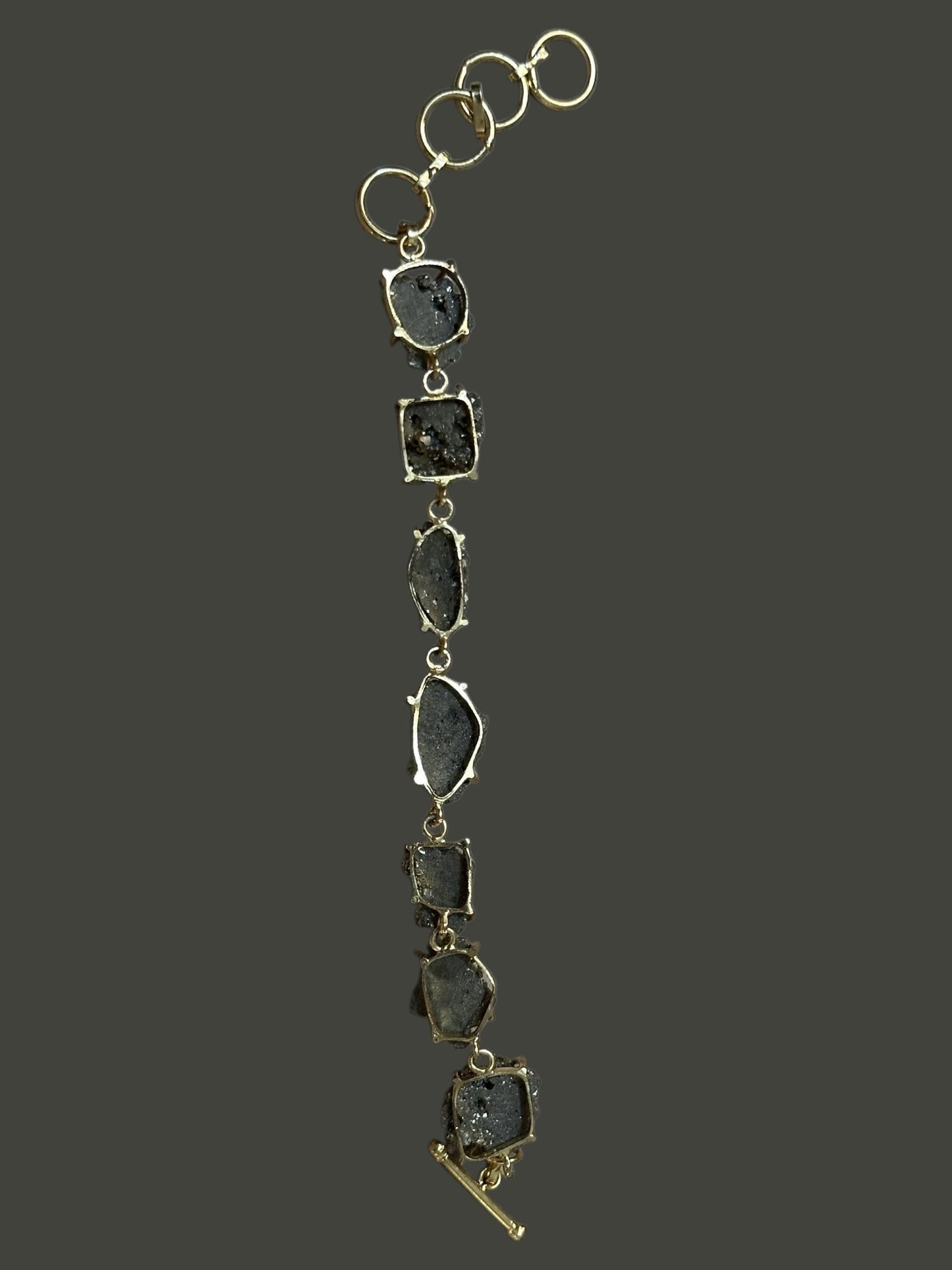 Silver Pyrite Stone Saisha Bracelet