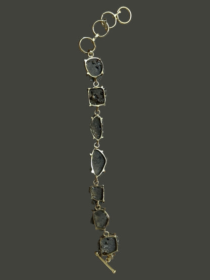 Silver Pyrite Stone Saisha Bracelet