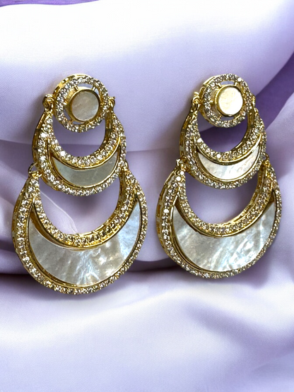 White Mother-of-Pearl Chaand Balis