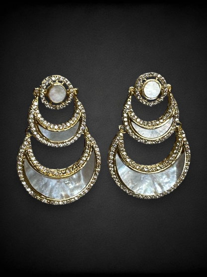 White Mother-of-Pearl Chaand Balis