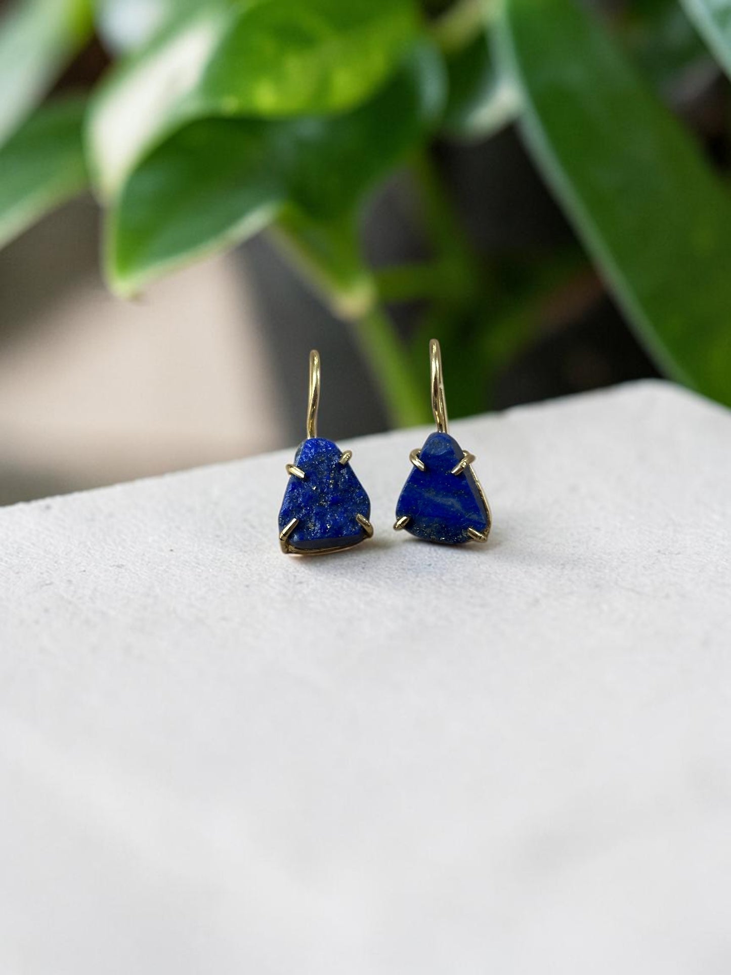 Blue Lapis Lazuli Saisha Combo Set - Bracelet And Drop
