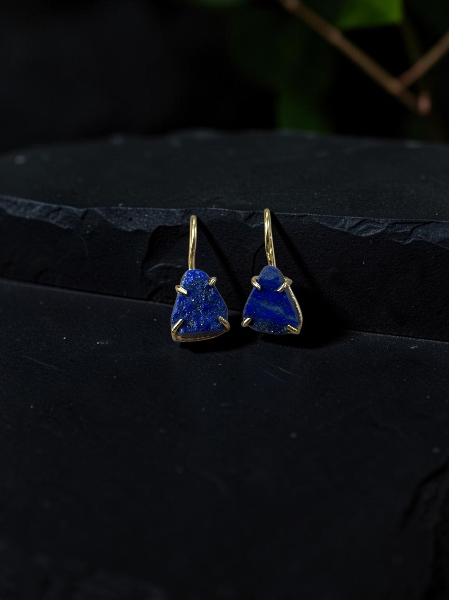 Blue Lapis Lazuli Saisha Drop Studs