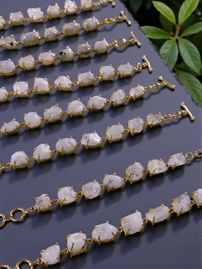 Moonstone Saisha Combo Set - Bracelet And Drops