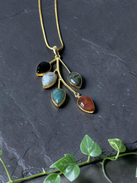 Panch Patra MultiStone Chain Pendant