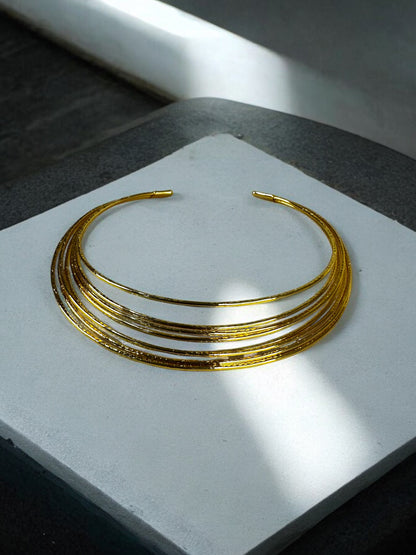 Ring-in Ring Statement Gold Plated Hasli