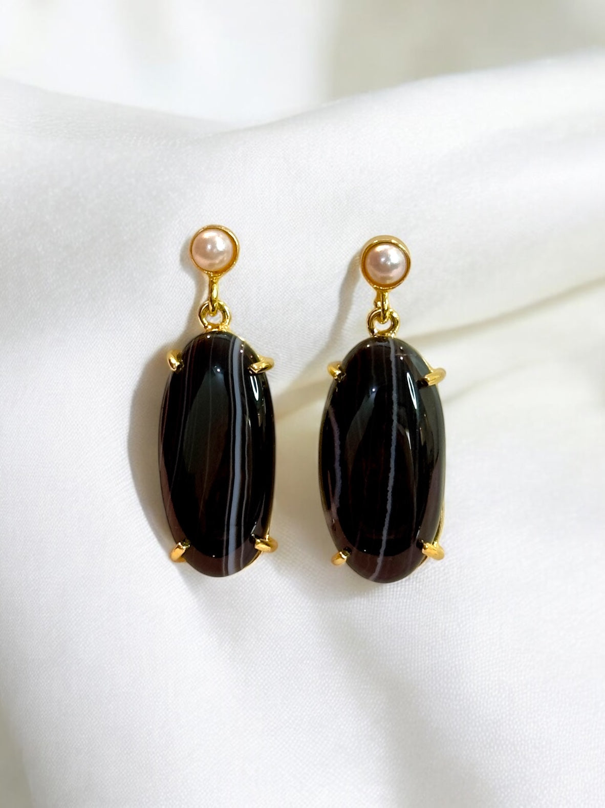 Everyday Onyx Stone Earrings
