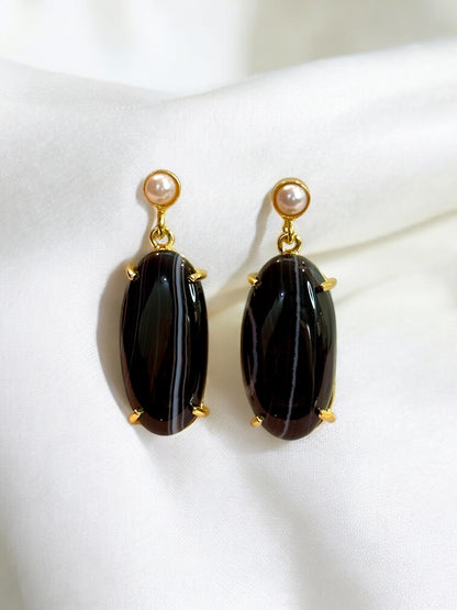 Everyday Onyx Stone Earrings