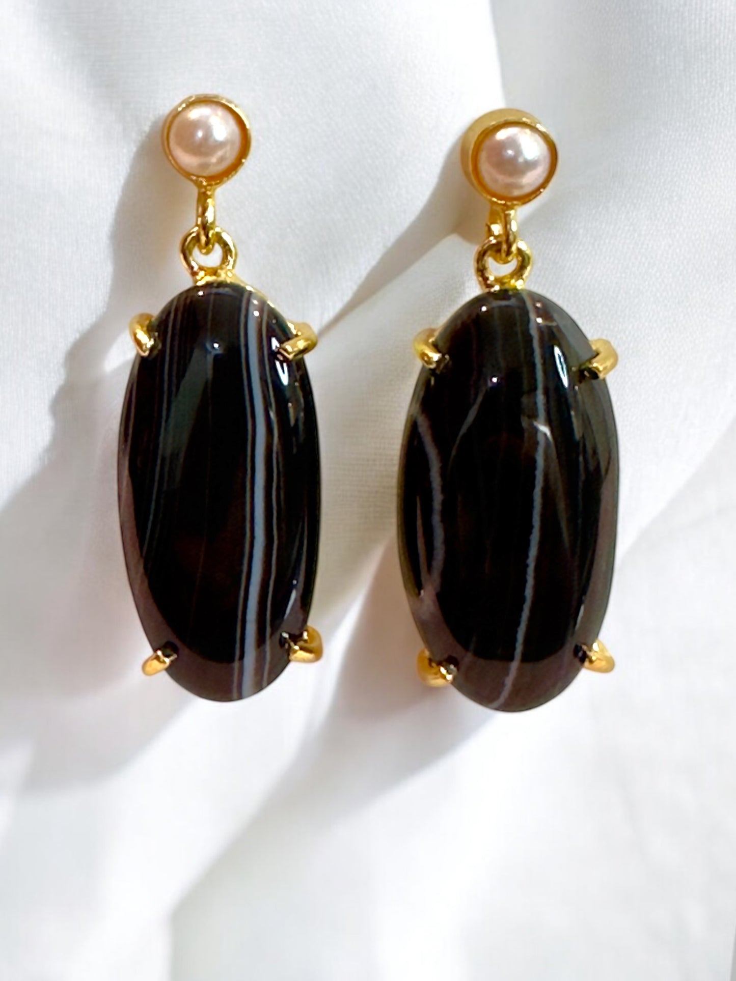 Everyday Onyx Stone Earrings