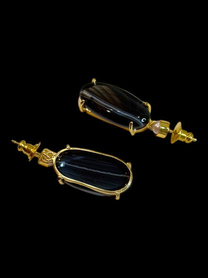 Everyday Onyx Stone Earrings