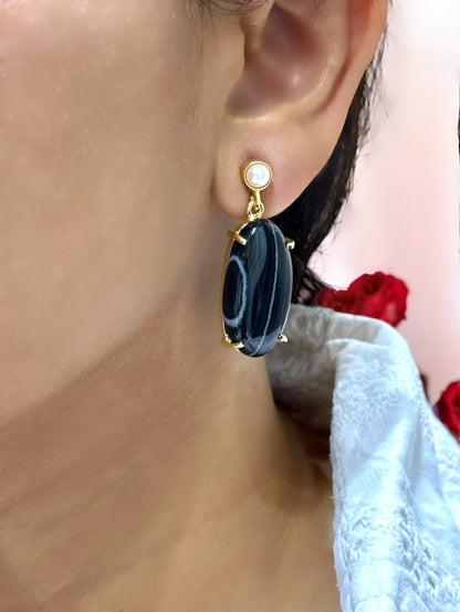 Everyday Onyx Stone Earrings