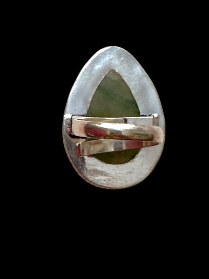 Natural Stone Chunky Adjustable Ring