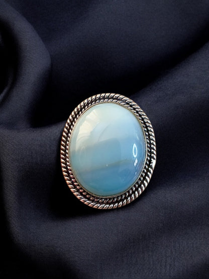 Natural Stone Chunky Adjustable Ring