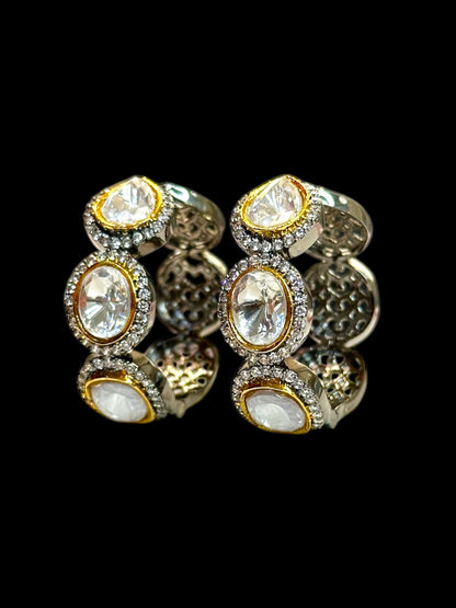 Anjana Moissanite Brass Hoops