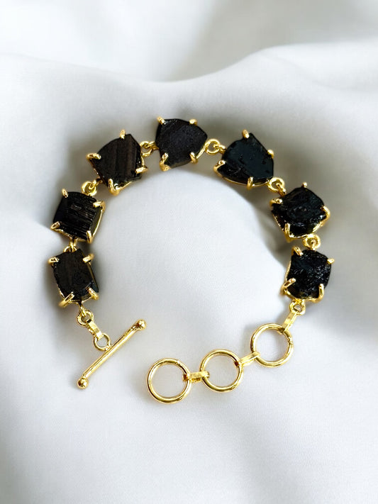 Black Tourmaline Stone Saisha Bracelet