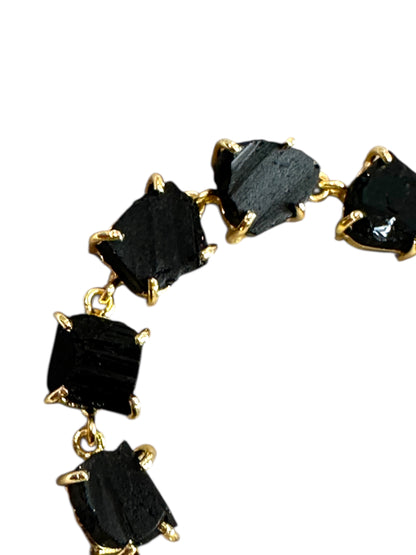 Black Tourmaline Stone Saisha Bracelet