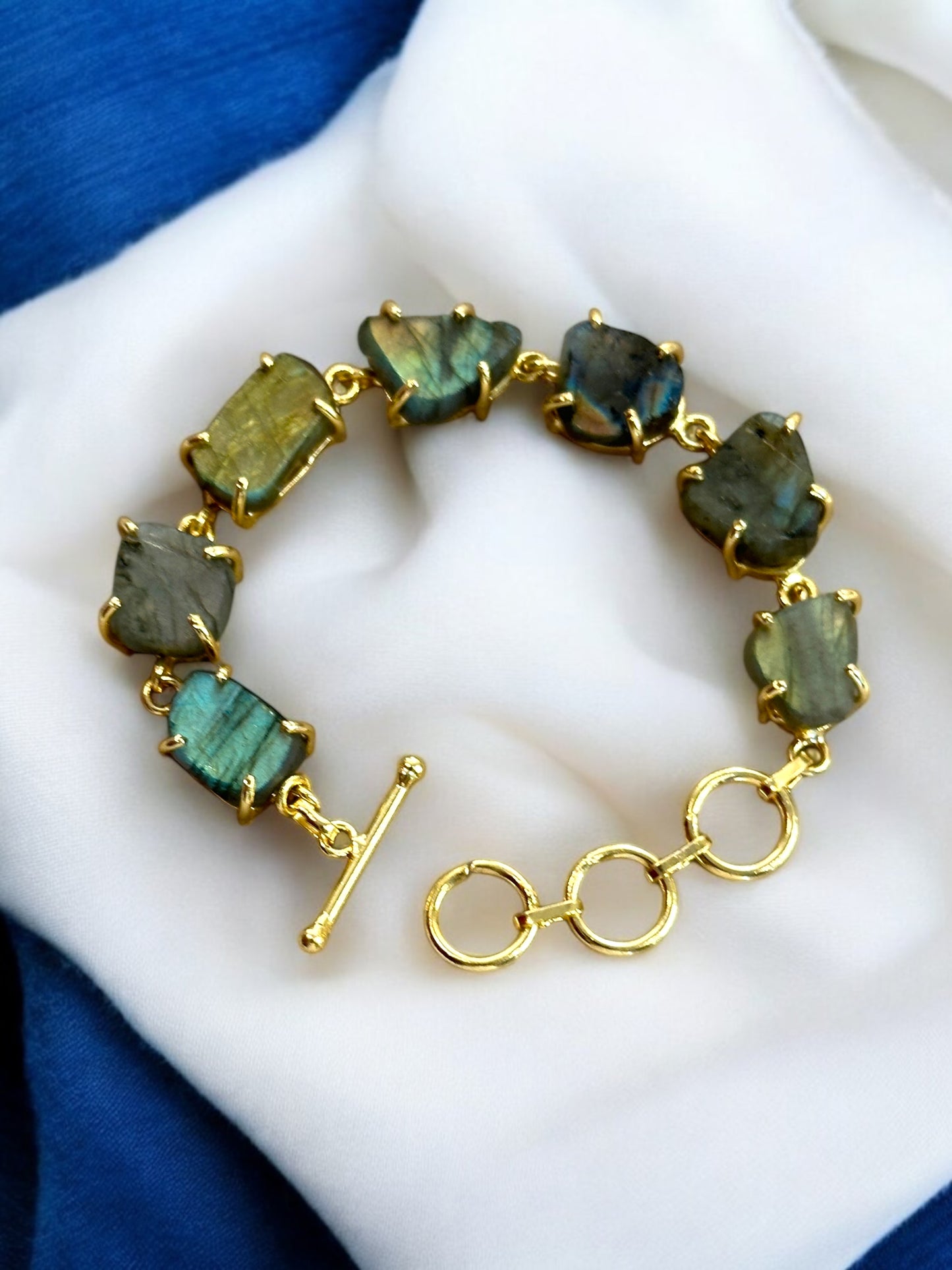 Green Labradorite Stone Saisha Bracelet
