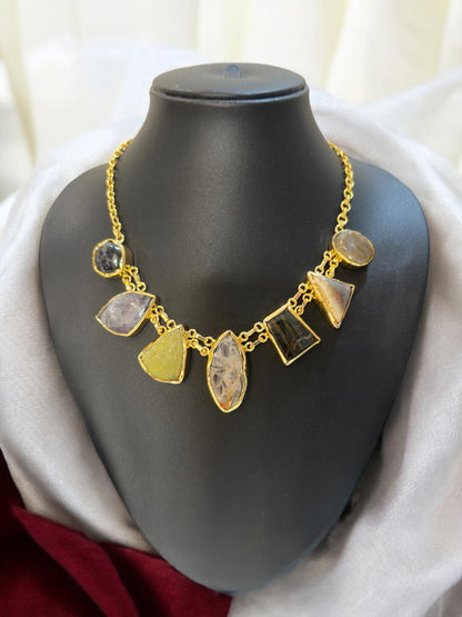 Sapta Ratan Seven Stones Chain Necklace