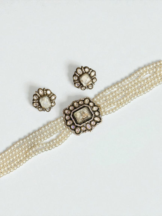 Marble Stone Ameesha Victorian Choker Set
