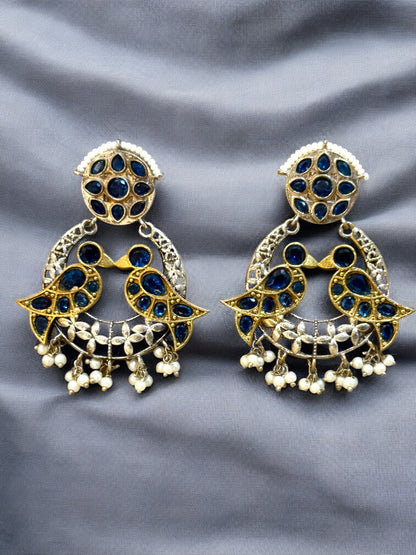 Tota Maina Dual Tone Pachi Earrings