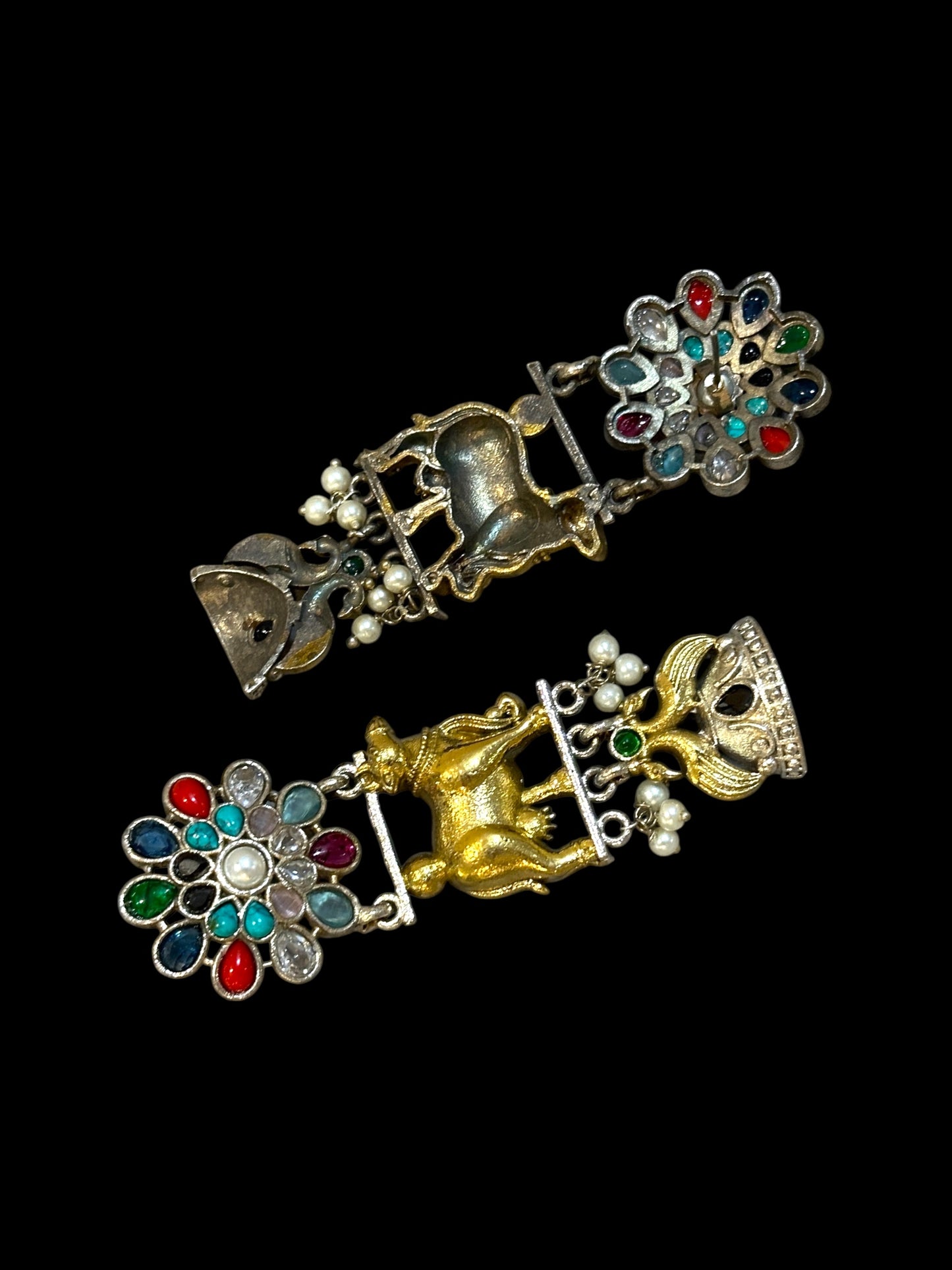 Kamdhenu Dual Tone Brass Earrings