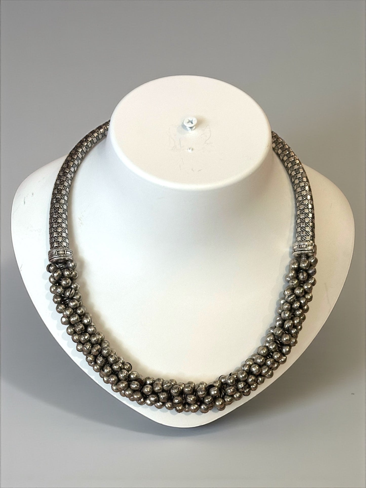 Oxidized Silver Plated Ghunghroo Hasli