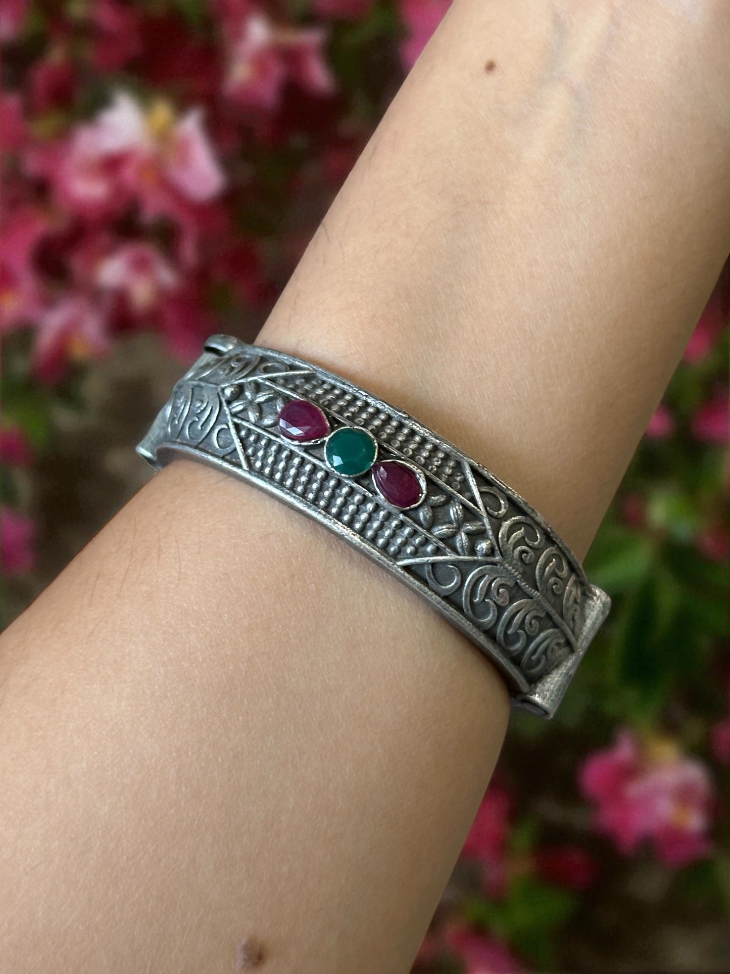 Oxidised Silver Plated Brass Aditi Kada