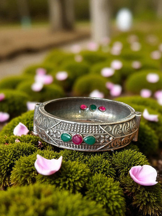 Oxidised Silver Plated Brass Aditi Kada