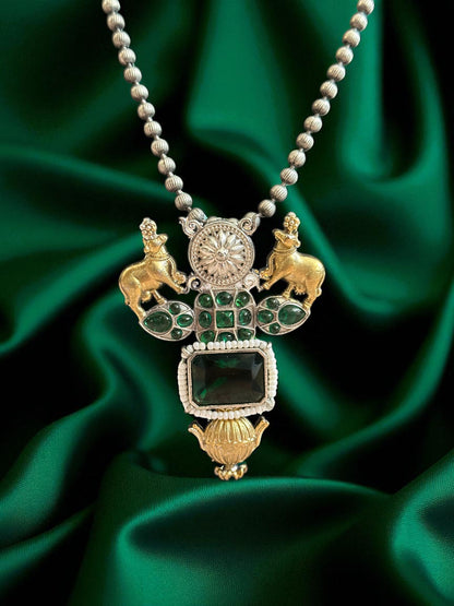 Dual Tone Rohini Long Necklace Set