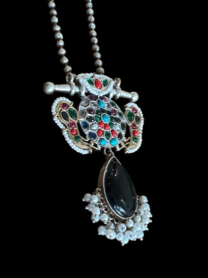 Dual Tone Sarika Long Necklace Set